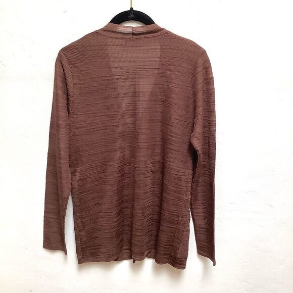 TRUXA ITALY WOMENS CARDIGAN SWEATER BROWN MEDIUM - Picture 2 of 8